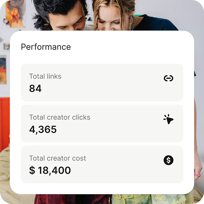 Modash campaign performance dashboard